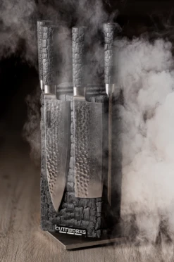 Cuttworxs Flamewood Koksmes Damaststaal VG10 -Kamado Verkoopwinkel cuttworxs flamewood koksmes damaststaal vg10 4