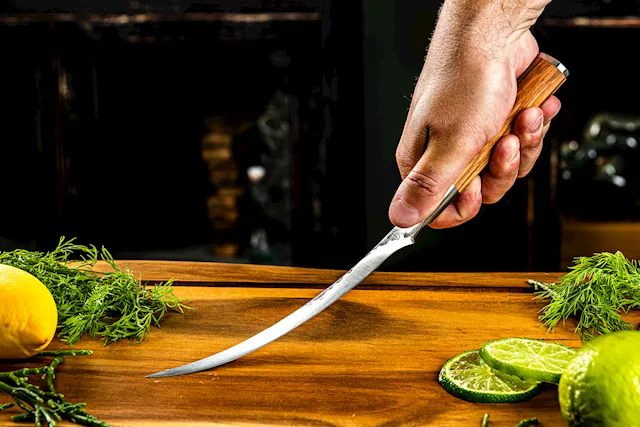 Forged Olive Vis Fileermes 4 Forged Olive Vis Fileermes - Afbeelding 2