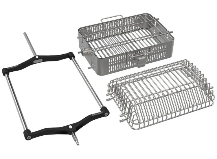 Kamado Joe JoeTisserie Basket Set Spit Mand 4 Kamado Joe JoeTisserie Basket Set Spit Mand - Afbeelding 2