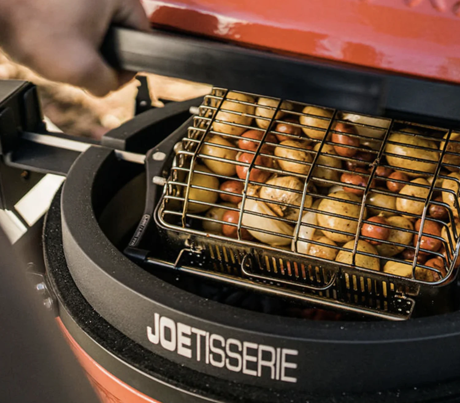 Kamado Joe JoeTisserie Basket Set Spit Mand 8 Kamado Joe JoeTisserie Basket Set Spit Mand - Afbeelding 6