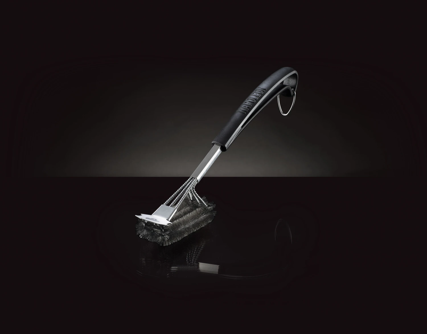 Napoleon RVS Grillborstel 3x Parel Met Schraper 4 Napoleon RVS Grillborstel 3x Parel Met Schraper - Afbeelding 2