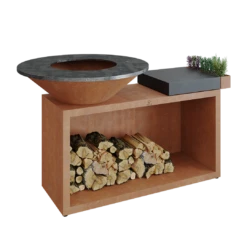 Ofyr Island Corten 85-100 Teakhout En Donker Grijs Keamiek 8 Ofyr Island Corten 85-100 Teakhout En Donker Grijs Keamiek -Kamado Verkoopwinkel ofyr island corten 85 100 teakhout en donker grijs 2