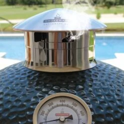 Smokeware RVS Chimney Cap -Kamado Verkoopwinkel smokeware rvs chimney cap 2